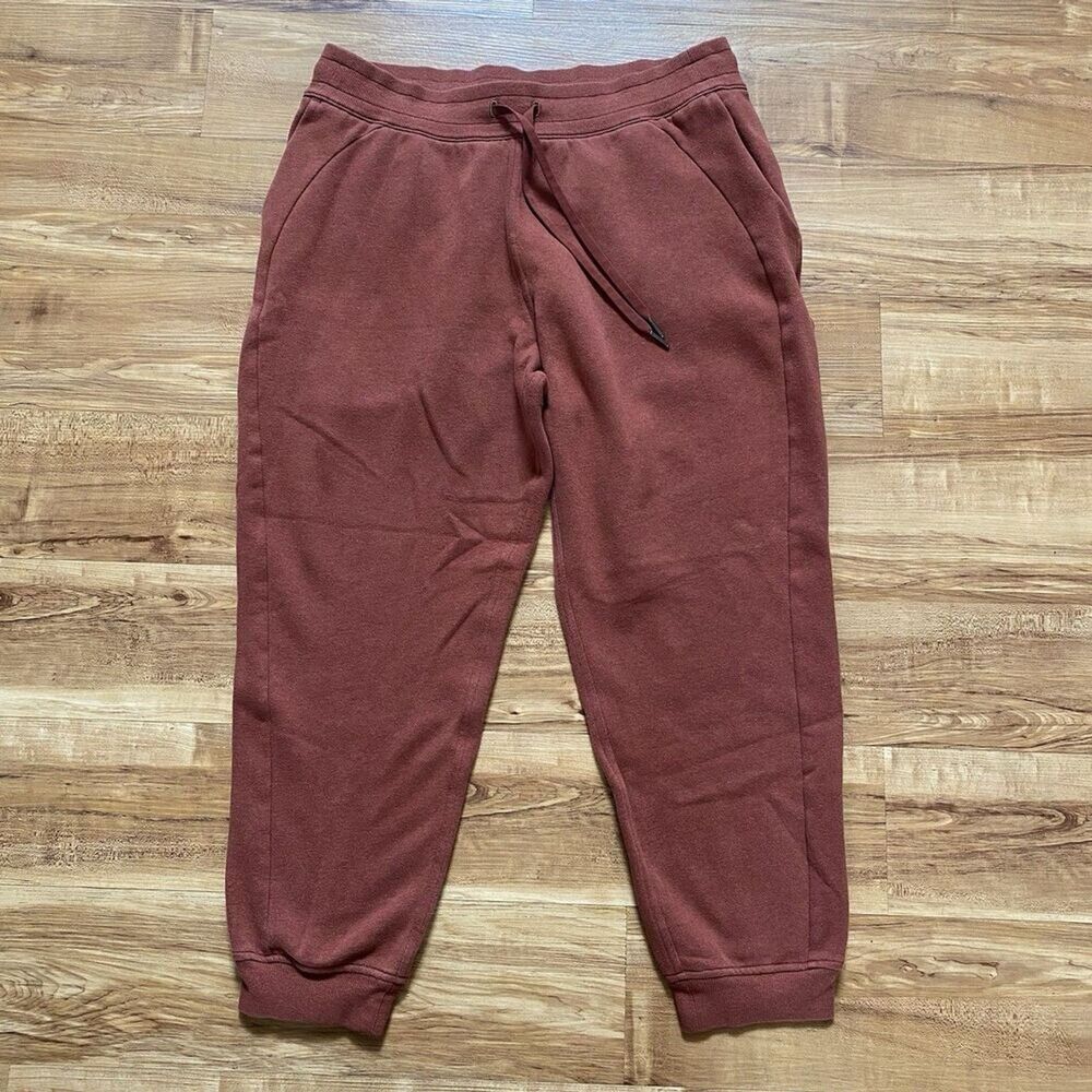 LULULEMON 12 Scuba HR Jogger Classic Fit Heathered Date Brown Athleisure Cropped